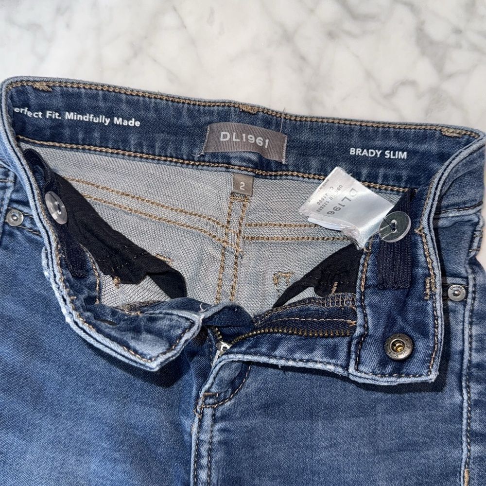 DL1961 Brady Slim Dark Blue Jeans 2T - Picture 6 of 6